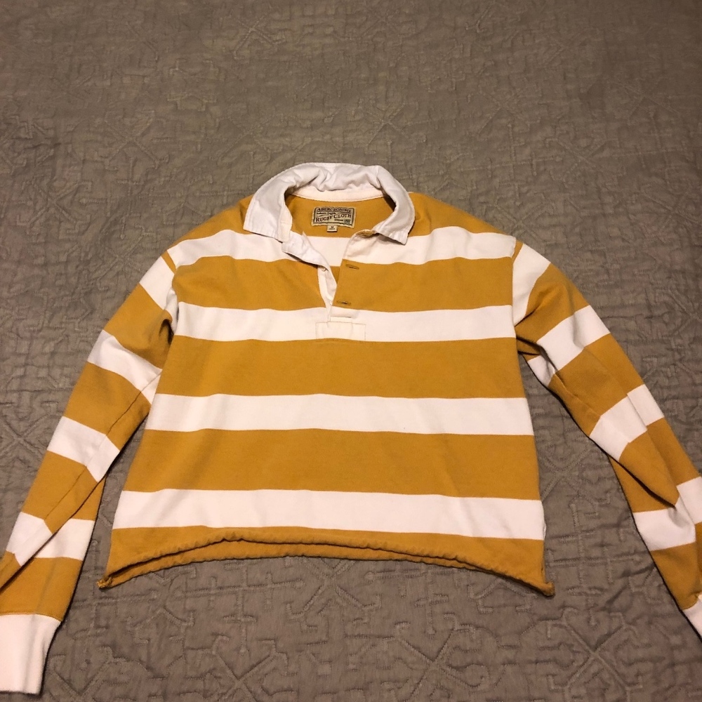 Abercrombie Striped cropped rugby shirt